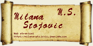 Milana Stojović vizit kartica